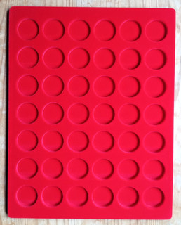 LINDNER Velourseinlage Veloureinlage rot Münzbox Einlage f. 5DM Münzen 2105 #24