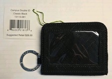Brand New Vera Bradley     - Campus Double ID - Classic Black  