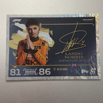 Topps F1 Turbo Attax 2024 - UK Version Signature Style 42 Lando Norris Card 