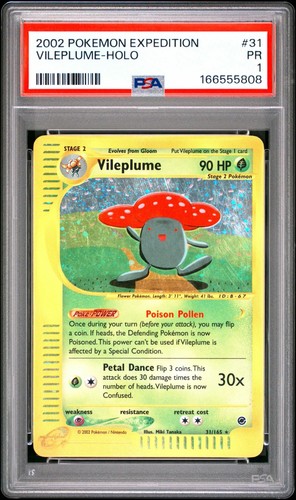 Vileplume graded PSA 1 for sale on eBay