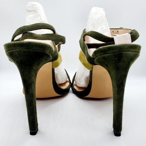 NWOT QLOXE Two Toned Green Wrap Strappy Ankle Strap Heels Women’s Size 8.5 - Picture 5 of 11