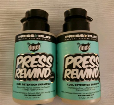 The Doux PRESS REWIND Curl Retention Shampoo &FAST FORWARD Heat Prep Conditioner