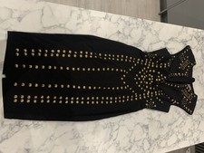 Lipsy Black body con embellished Dress used size 6 used