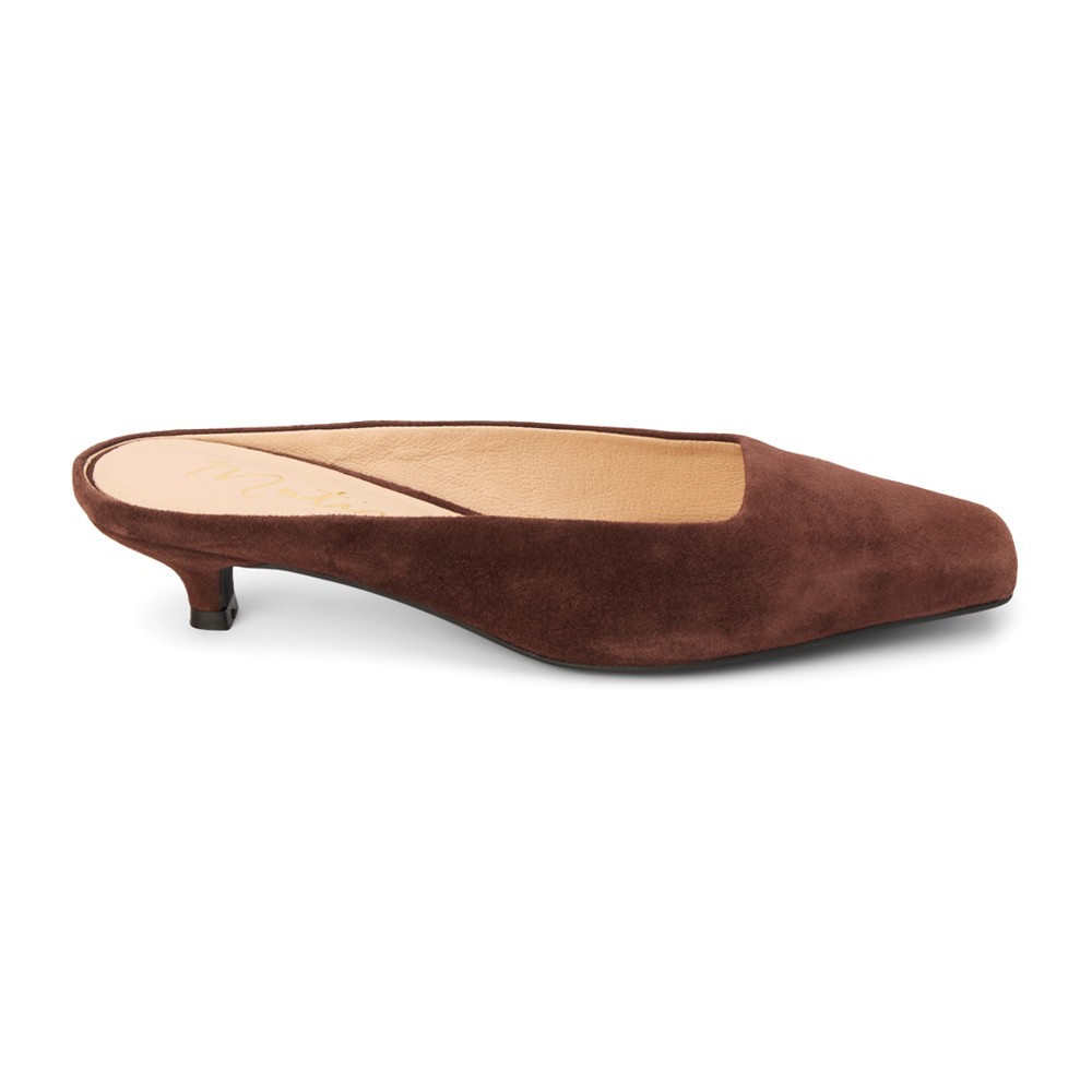 Matisse Classy Square Toe Kitten Heels Mules Womens Brown Dress Casual CLASSY-54