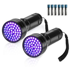 2Pk 51LED UV Flash Flashlight Pet Urine Detector Black Light for Stains Bed Bug