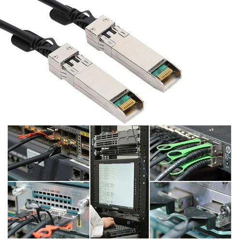 PVC SFP To SFP DAC 25Gbps Cable Black For Routers Firewalls Network Cards Transc
