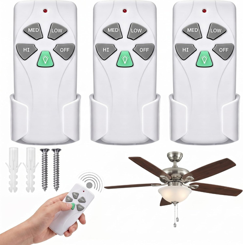 Control And R Buttons 3 Pack Ceiling Fan Remote Control Replacement, Compatible with 53T ...