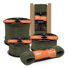 Kamu Synber Paracord 550 4mm 100M Armeegr&uuml;n Nylon Schnur 250kg Zugkraft Outdoor