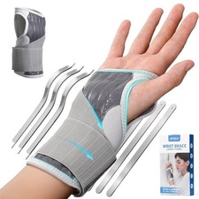 Carpal Tunnel Wrist Brace Night Support Fit Right Hand for Work, Pain Relief Wri
