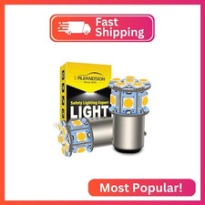Ruiandsion 2pcs 1157 6 Volt Led Bulbs Bay15d 5050 12smd 4300k Warm White Led Lig