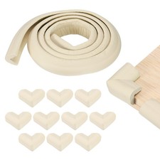 6.5 ft x 2.76 Inch Edge Corner Protector with 10 Corners, White