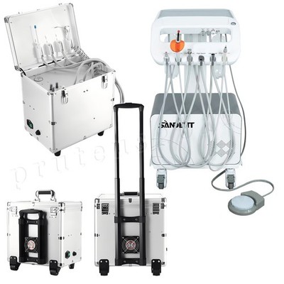 Dental Mobile Delivery Unit System Portable Air Compressor Suction Cart /Case