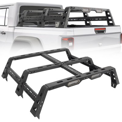 Overland Bed Racks Truck Cargo Carrier with 2 Light Bar Compatible for Jeep