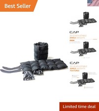Adjustable Ankle Weights 10-20lb Pair  Black