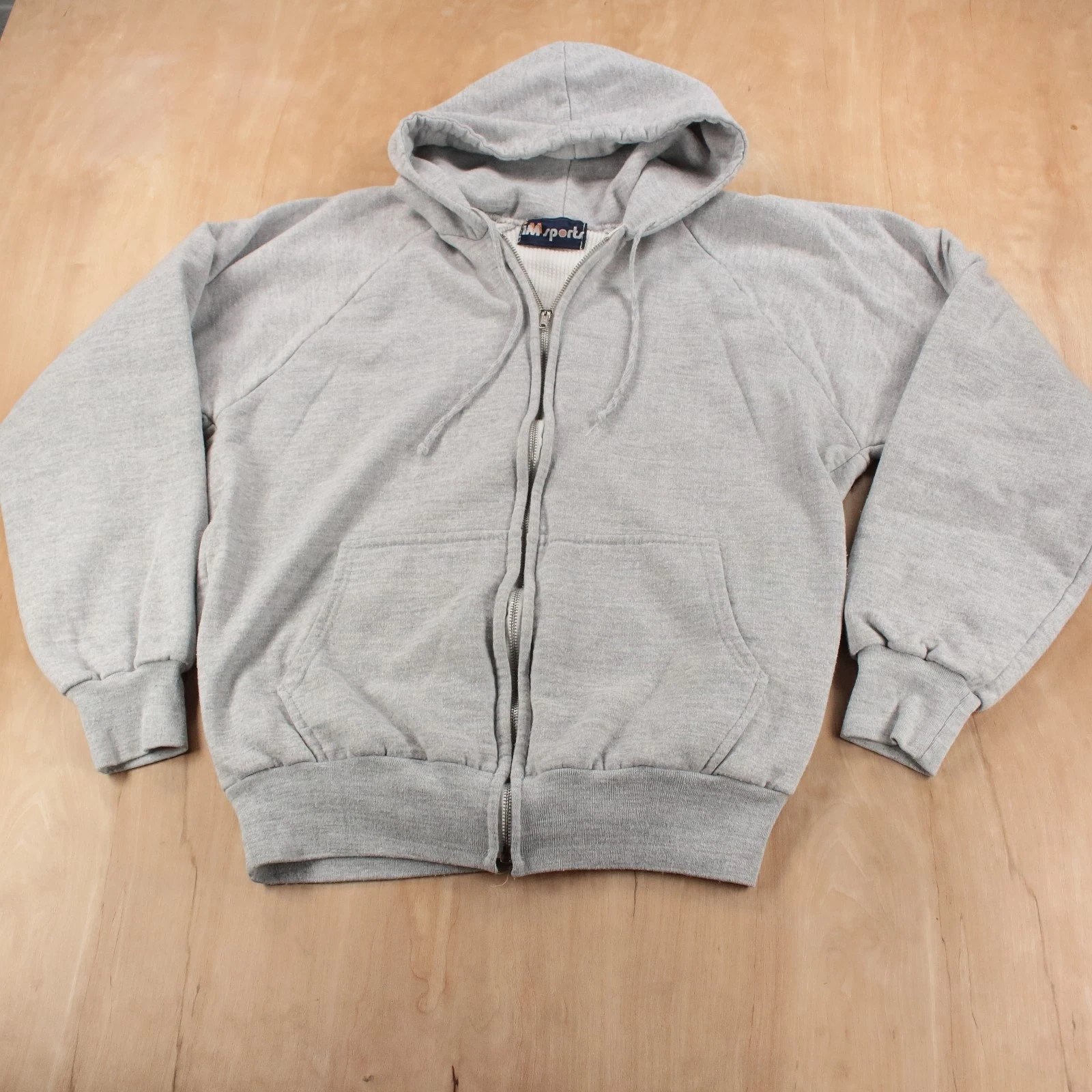 IM SPORTS thermal lined full zip hoodie sweatshirt fits MEDIUM vtg 80s 90s blank
Opens in a new wind