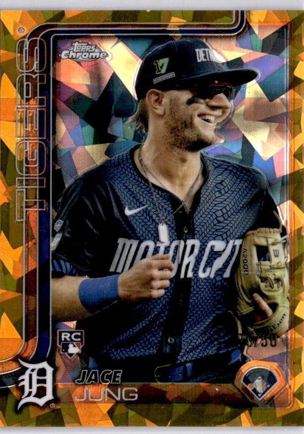 2025 Topps Chrome Sapphire Jace Jung Image Variation RC Gold Refractor /50