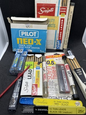 Large Lead Refill Lot Some Vintage Scripto Pilot Sheaffer Etc Mixed Sizes