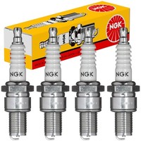 Kerze 4X NGK B8ES SAE Fest [3683] Std. FüR Suzuki GS 550 Sprad GS550 B Bj.1977