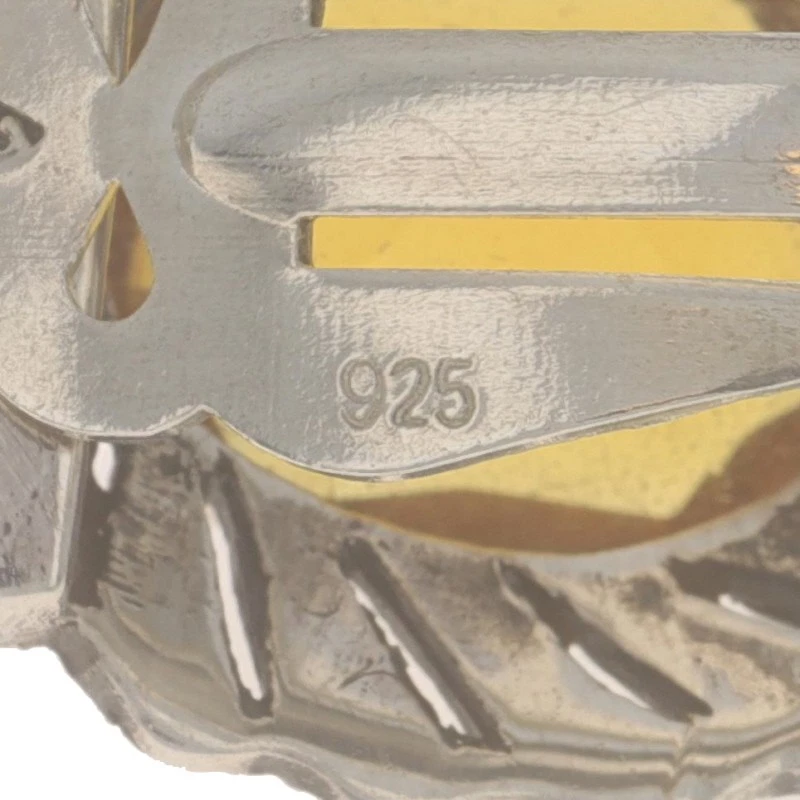 Aretes grandes con halo de vidrio y marcasita naranja esterlina 925 con clip de milgrain Foto 4 de 4