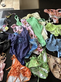 Job Lot Swimwear Size Medium 10/12 Bikinis Swim Suits Great Condition 23 Pieces