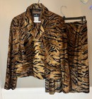 Vintage LES COPAINS Faux Tiger Fur Suit US 12 / EU 44 Made In Italy — photo 3