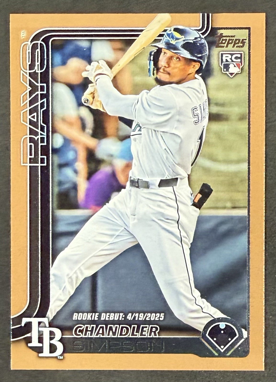 CHANDLER SIMPSON 2025 TOPPS UPDATE SERIES ROOKIE DEBUT GOLD RC /2025