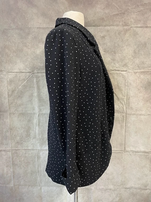 Cárdigan para mujer ELLE negro frente abierto lunares manga larga talla M Foto 3 de 4