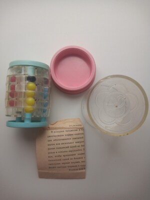 Vintage puzzle Rubik 80s, cylinder, barrel, corn USSR 