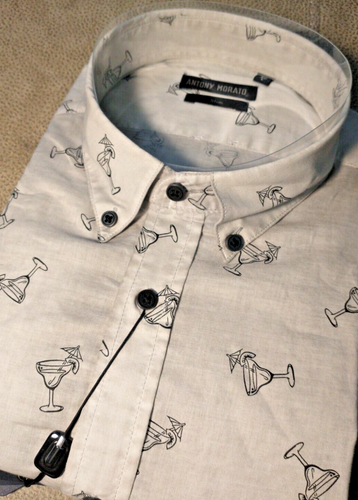 NWT Anthony Morato Men's Size 46(Small)Long Sleeve Button Down Shirt Martini Dri - Picture 8 of 16
