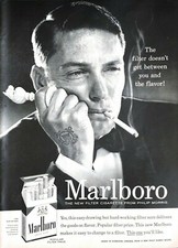 1955 Marlboro Cigarettes Vintage Print Ad Philip Morris Filter