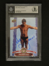 GREG LOUGANIS SIGNED  2010 UPPER DECK WORLD OF SPORTS #204 WITH BAS COA - DIVING