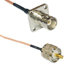 RG316 BNC Flange Female to PL259 UHF Male RF Cable Rapid-SHIP LOT