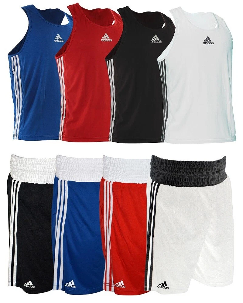 hotel Vete Nieuwjaar adidas BOXING VESTS & SHORTS - BLUE RED WHITE BLACK - MENS | eBay