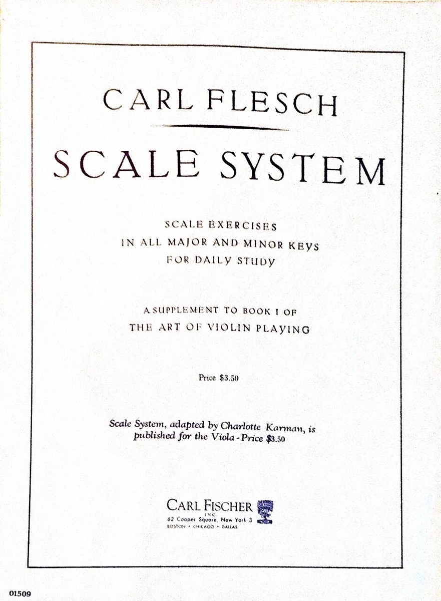 Vtge Antique 1926 1st Edition Carl Flesch Scale System Violin