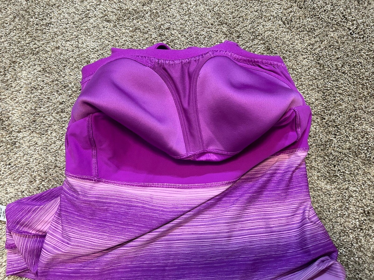 Athleta Tank Top Women L Jazzy Purple Stride Crunch and Punch Tank