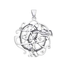 Courtney Davis Viking Ringerike 925 Sterling Silver Pendant Scandinavian Jewelry
