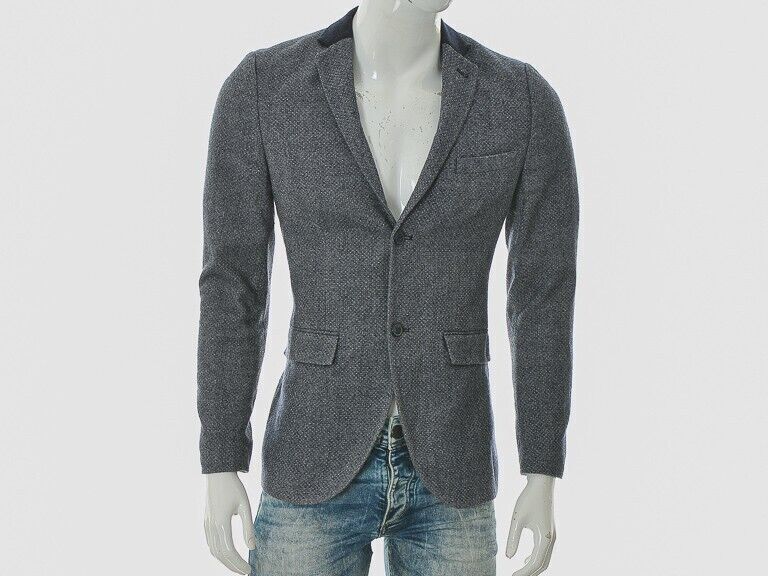 Topman Hombre Chaqueta Blazer Talla US38 Gris ORIGINAL (10393)