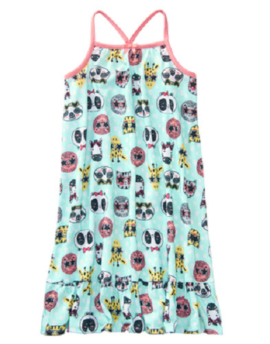 Pyjama Fille Gymboree 4 Ans - Robe De Nuit Souris & Tour Eiffel, NEUF Avec étiquette