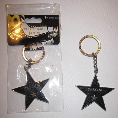Hollywood Walk of Fame Stern Name Sascha Schlüsselanhänger Keychain NEU (A52v)