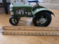  METAL GREEN TOY TRACTOR Decorative Possible Vintage UNBRANDED HANDMADE