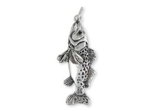 Trout Pendant Jewelry Sterling Silver Handmade Fish Pendant TU2U-P