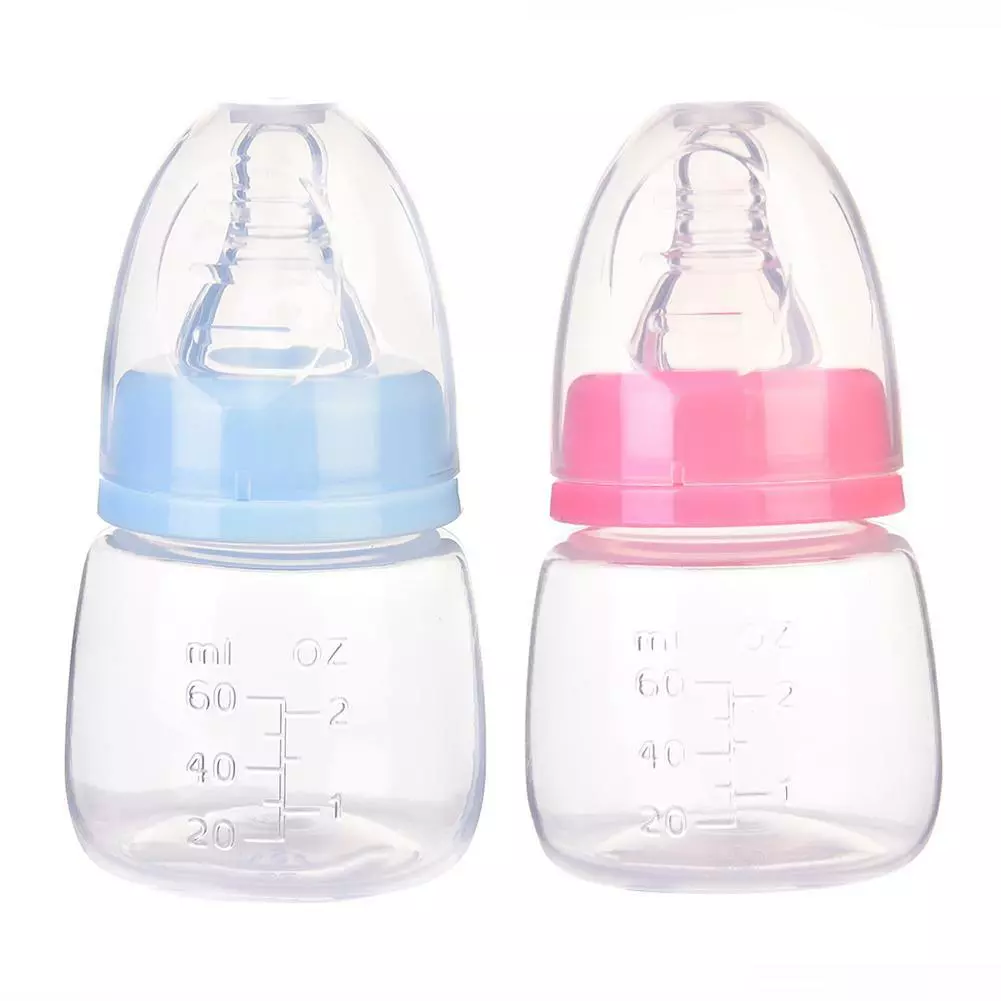 60ML Newborn Mini Feeding Nursing Bottle Safe Infant Nursing Nipple Milk  Bottles