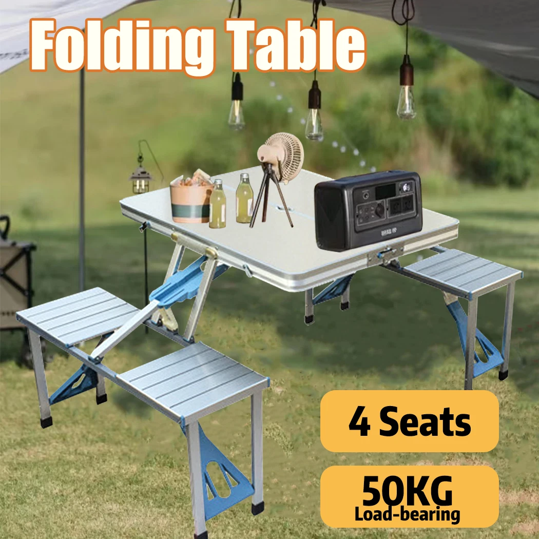 Foldable camp sale table and chairs