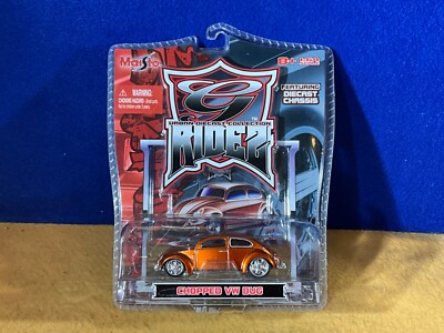 G10-73 MAISTO RIDEZ - CHOPPED VOLKSWAGEN BUG - ORANGE - 1:64 SCALE