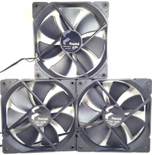 3x Fractal Design Dynamic X2 GP-14 140mm Case Fans Black 3-Pin New OEM