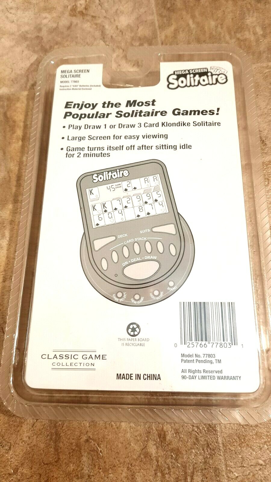 electronic solitaire game large screen