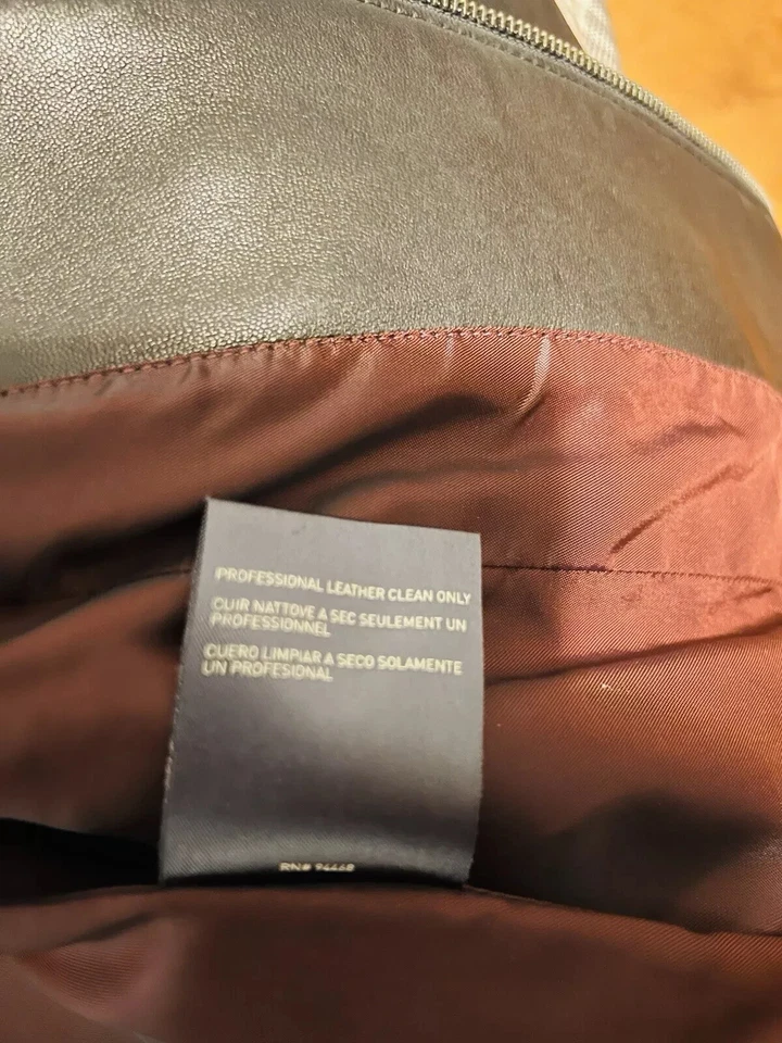 Liz Claiborne Chaqueta Cuero Genuino Hombre Pequeña Foto 4 de 4