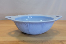 Jeannette Cherry Blossom Blue Delphite Bowl Handles Depression Glass Vintage 30s