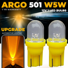 501 Led Amber Orange T10 W5w Capless Wedge Side Indicator Repeater Light Bulbs