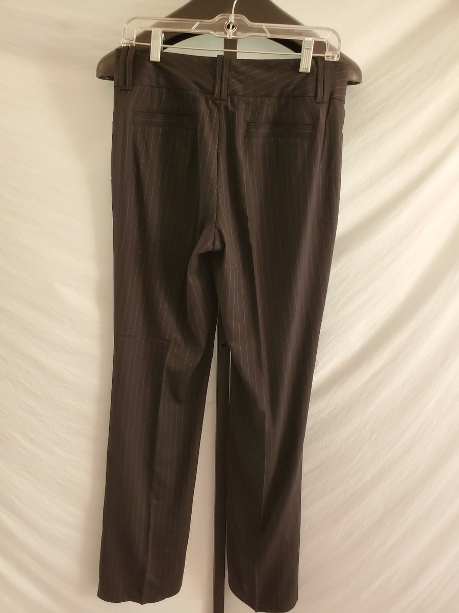 Banana Republic Jackson Fit Black Pin Stripe Stretch Wool Pants